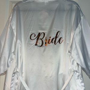 White Satin Bride Robe